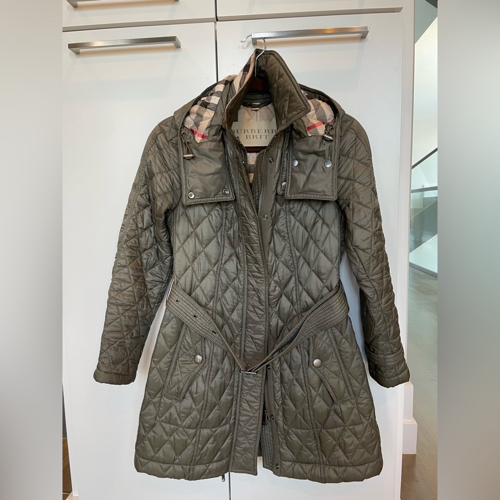 BURBERRY BRIT Finsbridge coat in olive green/khaki TP/XS
